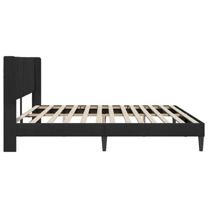 Struttura del letto con testiera Nero 200 x 200 cm Velluto | homemem39