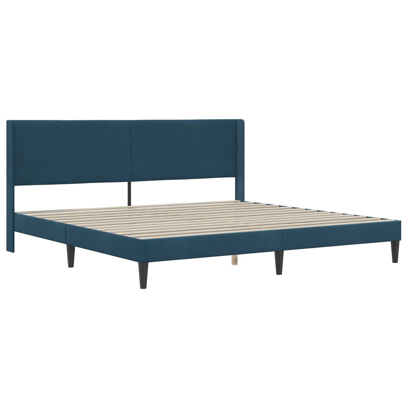 Struttura del letto con testiera Blu 200 x 200 cm Velluto | homemem39