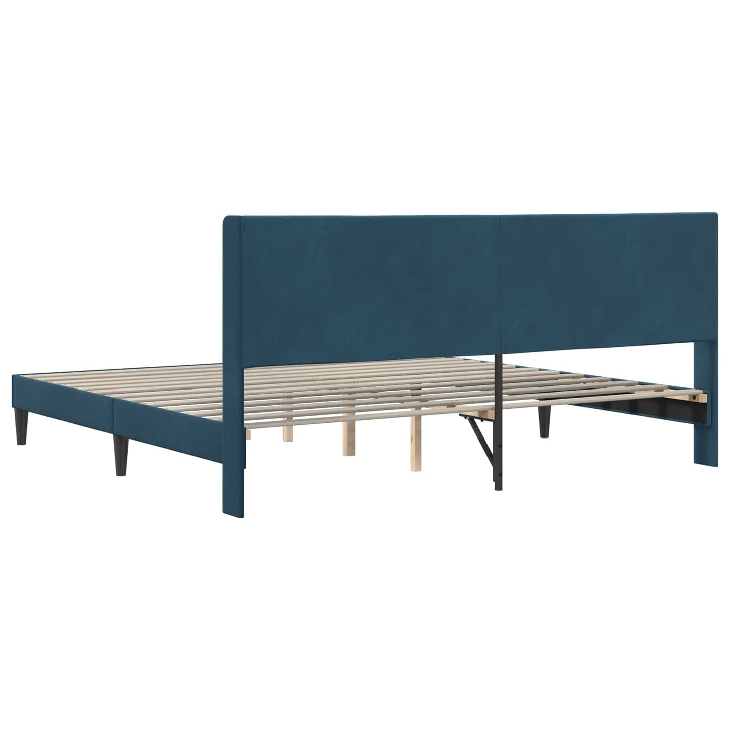 Struttura del letto con testiera Blu 200 x 200 cm Velluto | homemem39