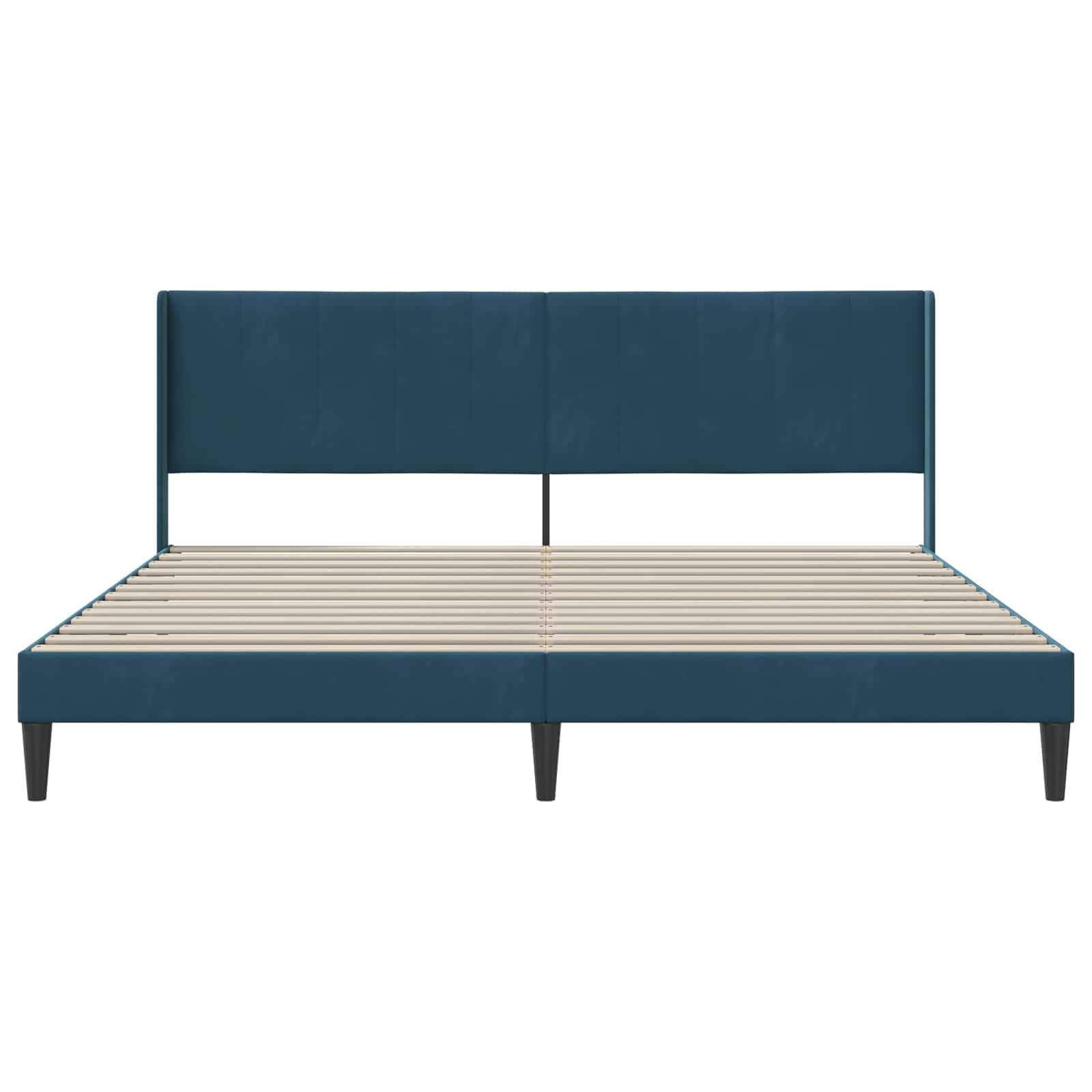 Struttura del letto con testiera Blu 200 x 200 cm Velluto | homemem39