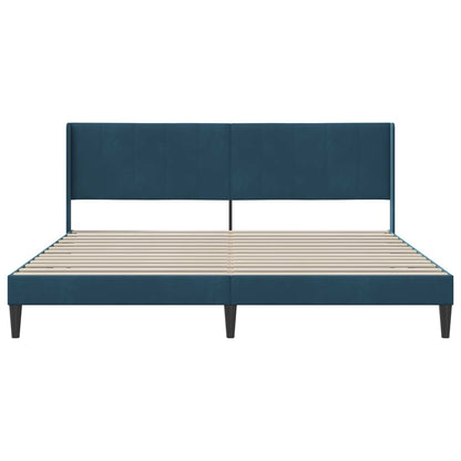 Struttura del letto con testiera Blu 200 x 200 cm Velluto | homemem39