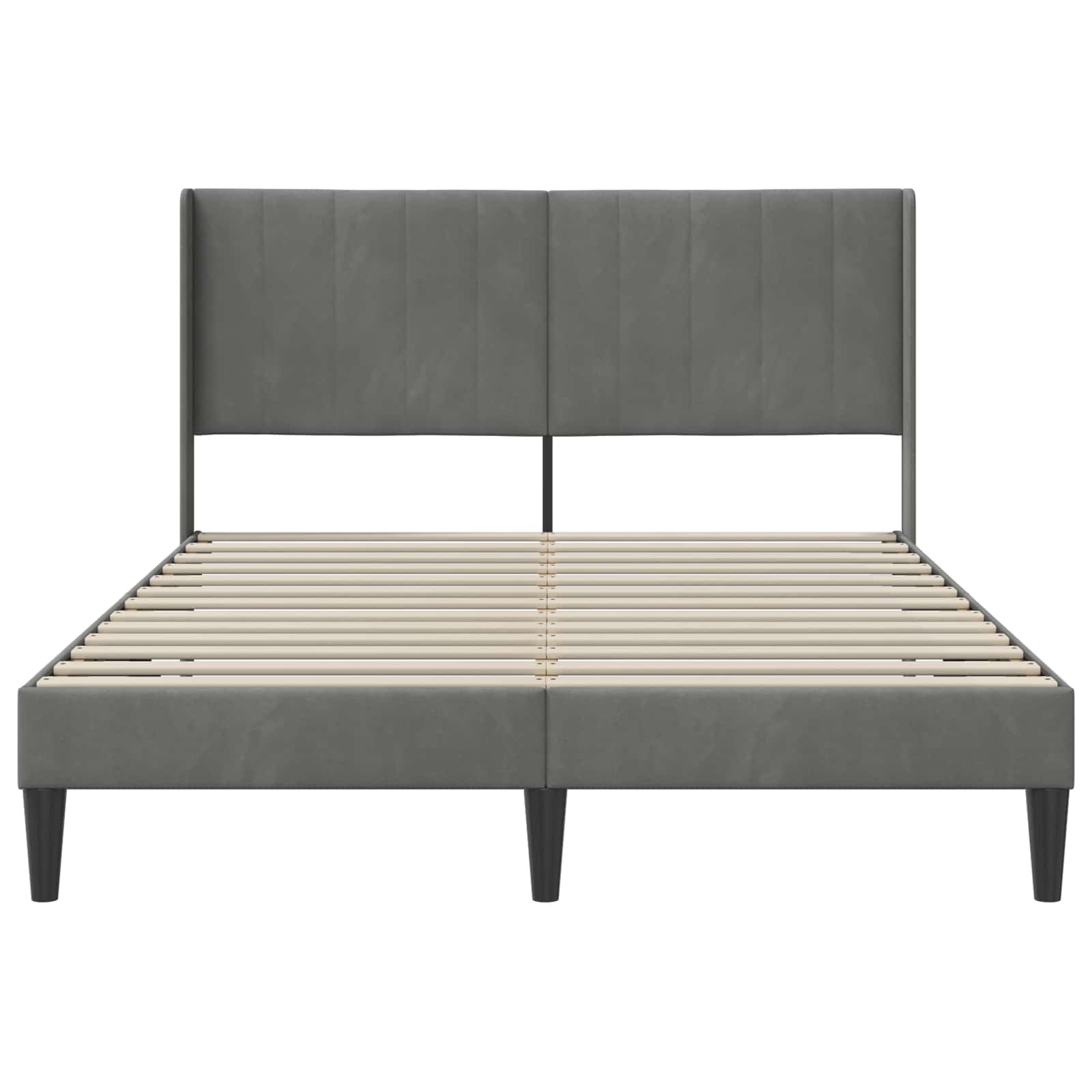 Struttura del letto Grigio Scuro 153 x 203 cm Velluto | homemem39