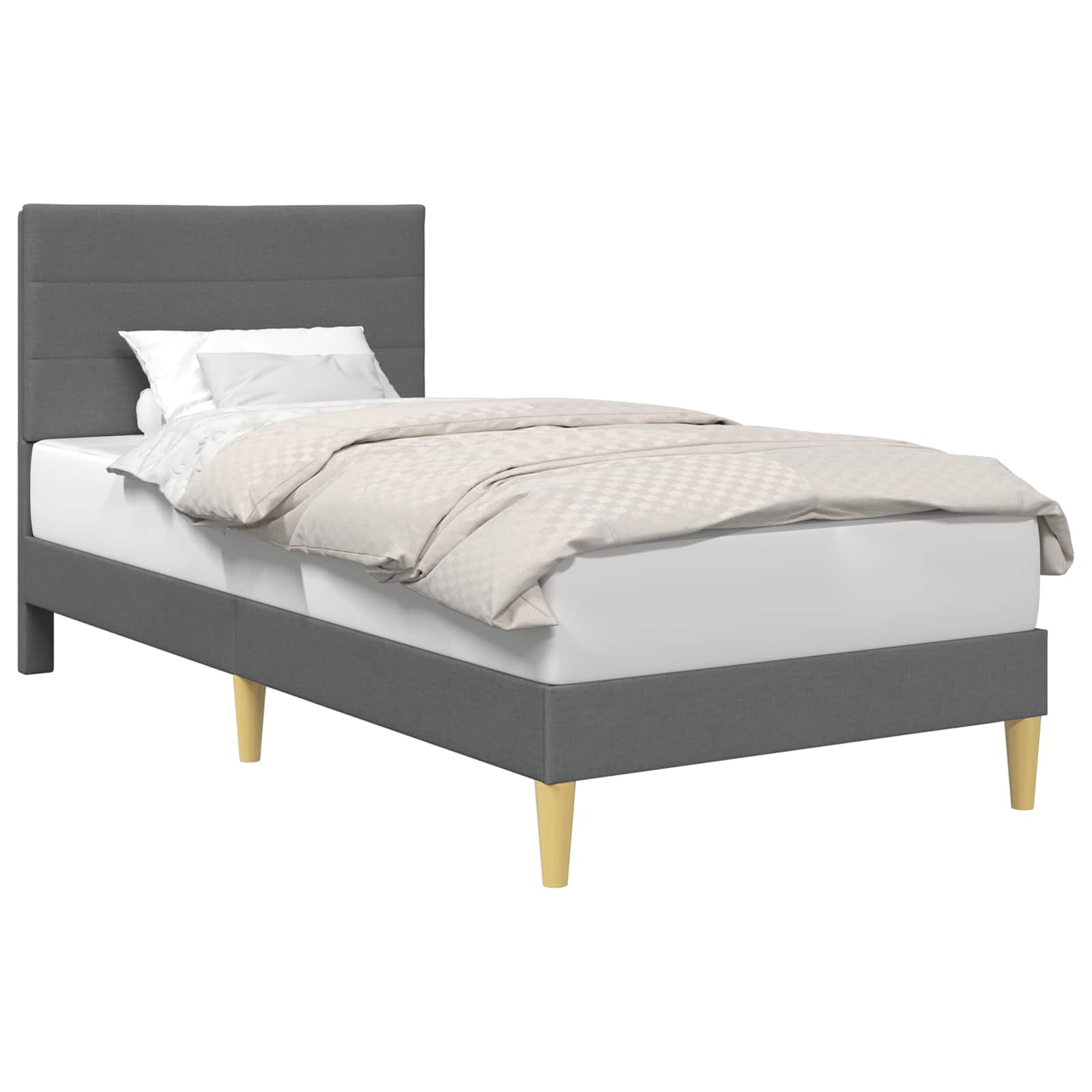 Struttura del letto Grigio Scuro 80 x 200 cm Tessuto | homemem39