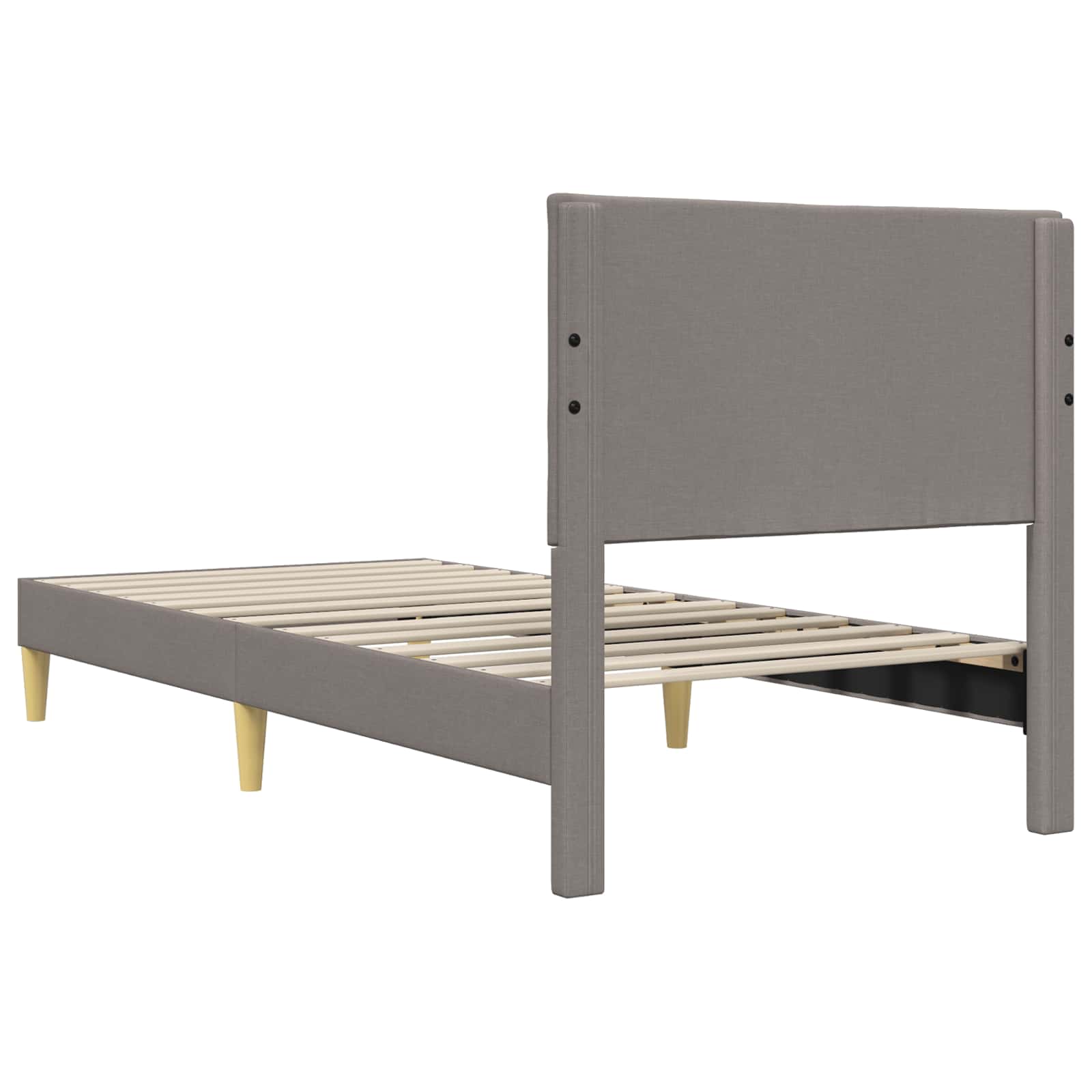 Struttura del letto con testiera Tortora 80 x 200 cm Tessuto | homemem39