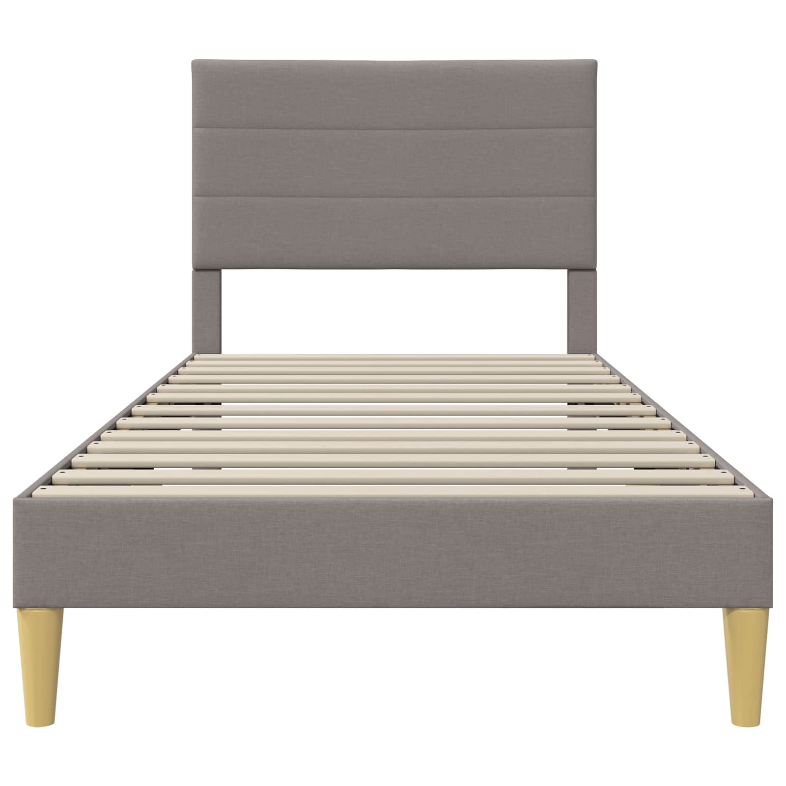 Struttura del letto con testiera Tortora 80 x 200 cm Tessuto | homemem39