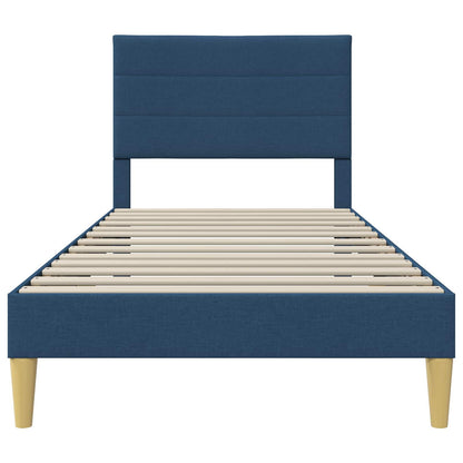 Struttura del letto con testiera Blu 80 x 200 cm Tessuto | homemem39