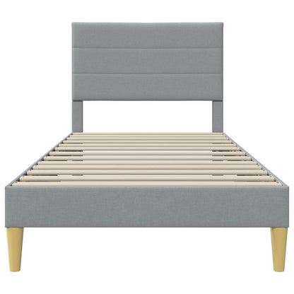 Struttura del letto Grigio Chiaro 90 x 190 cm Tessuto | homemem39
