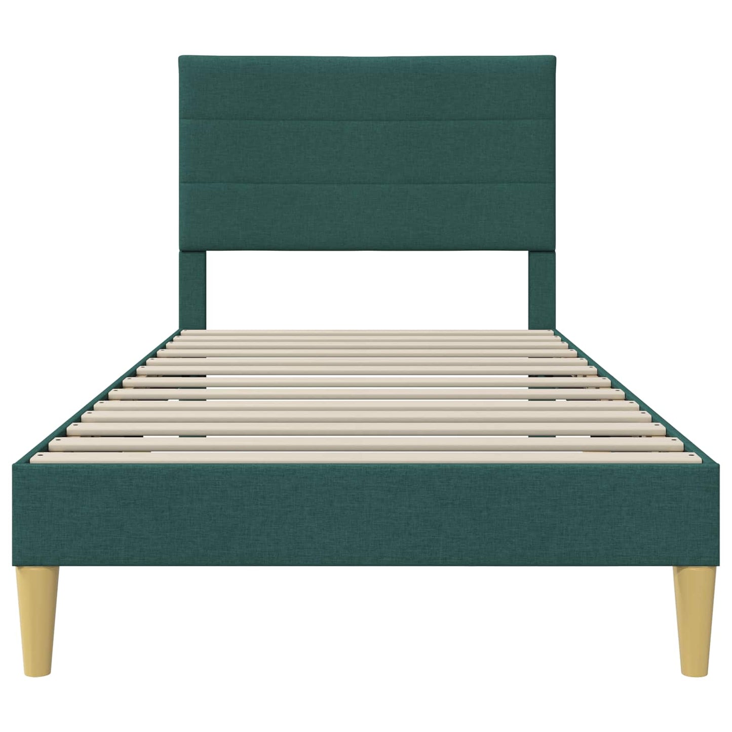 Struttura del letto Verde Scuro 90 x 190 cm Tessuto | homemem39