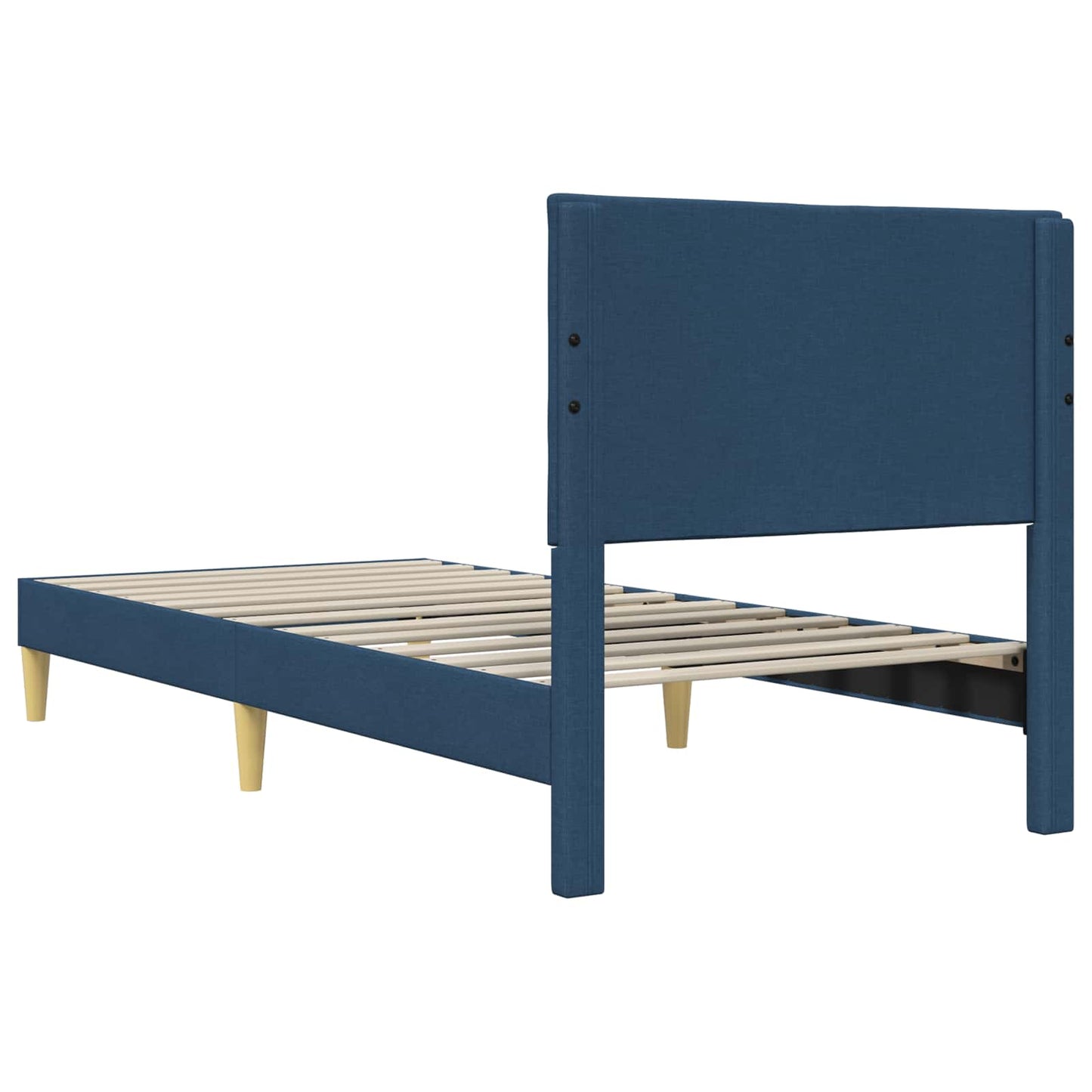 Struttura del letto con testiera Blu 90 x 190 cm Tessuto | homemem39