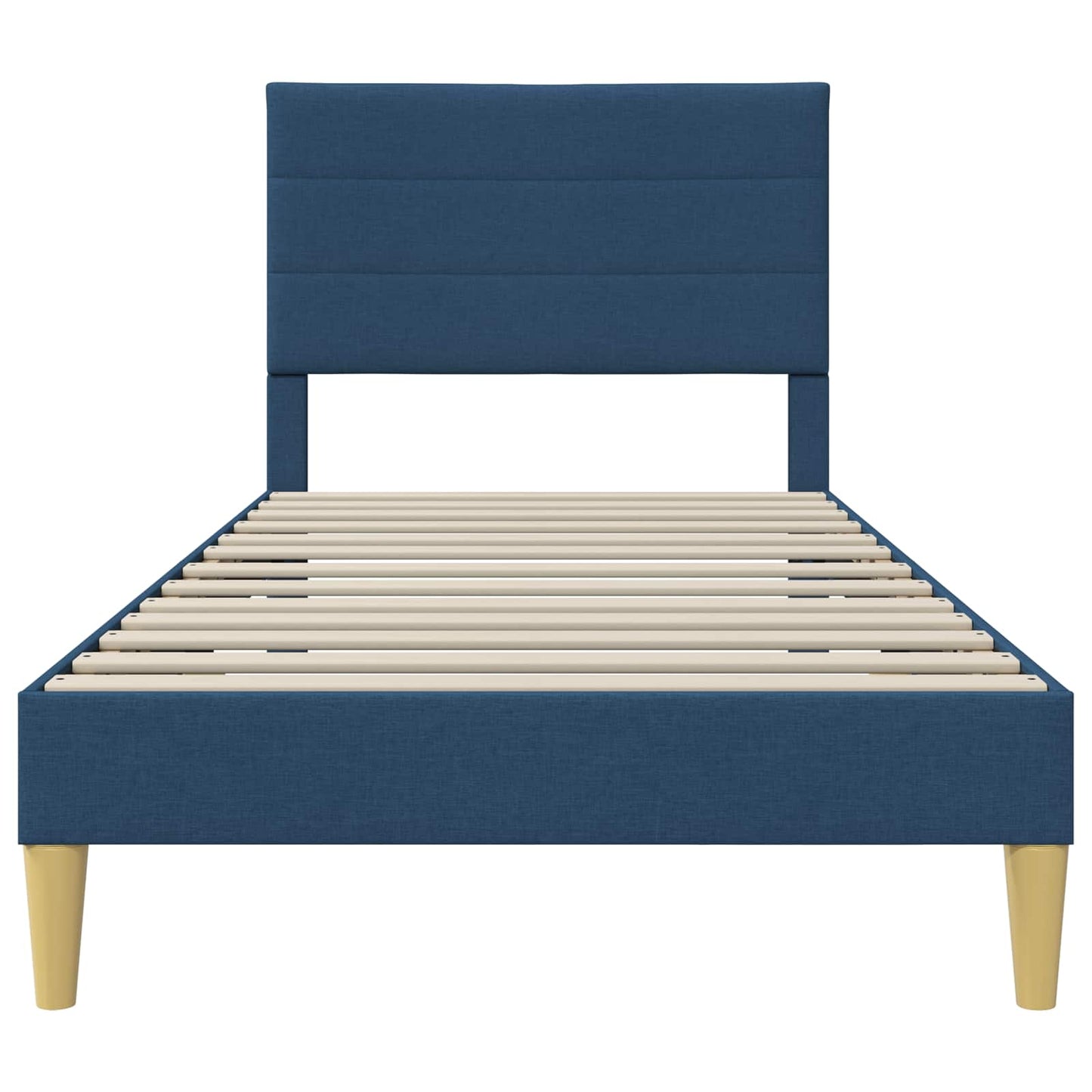 Struttura del letto con testiera Blu 90 x 190 cm Tessuto | homemem39