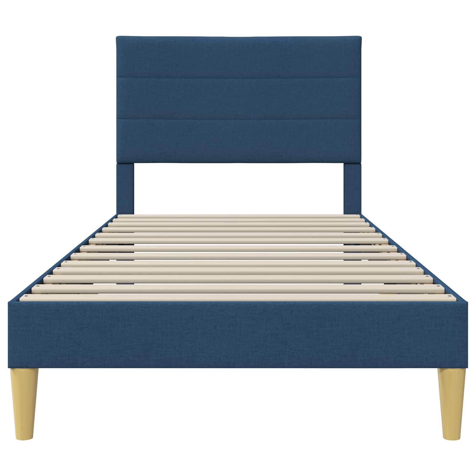 Struttura del letto con testiera Blu 90 x 190 cm Tessuto | homemem39