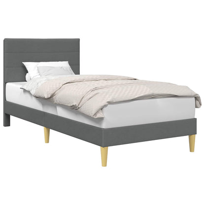 Struttura del letto Grigio Scuro 90 x 200 cm Tessuto | homemem39