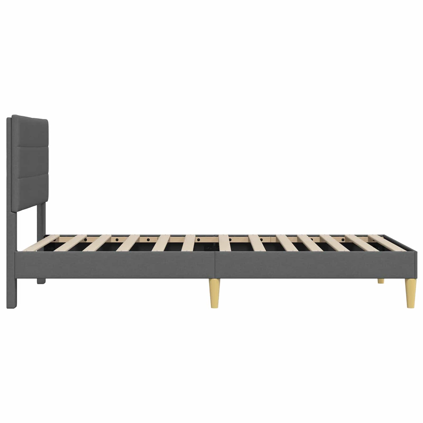 Struttura del letto Grigio Scuro 90 x 200 cm Tessuto | homemem39