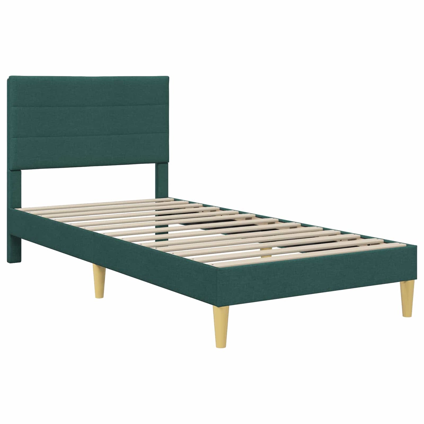 Struttura del letto Verde Scuro 90 x 200 cm Tessuto | homemem39