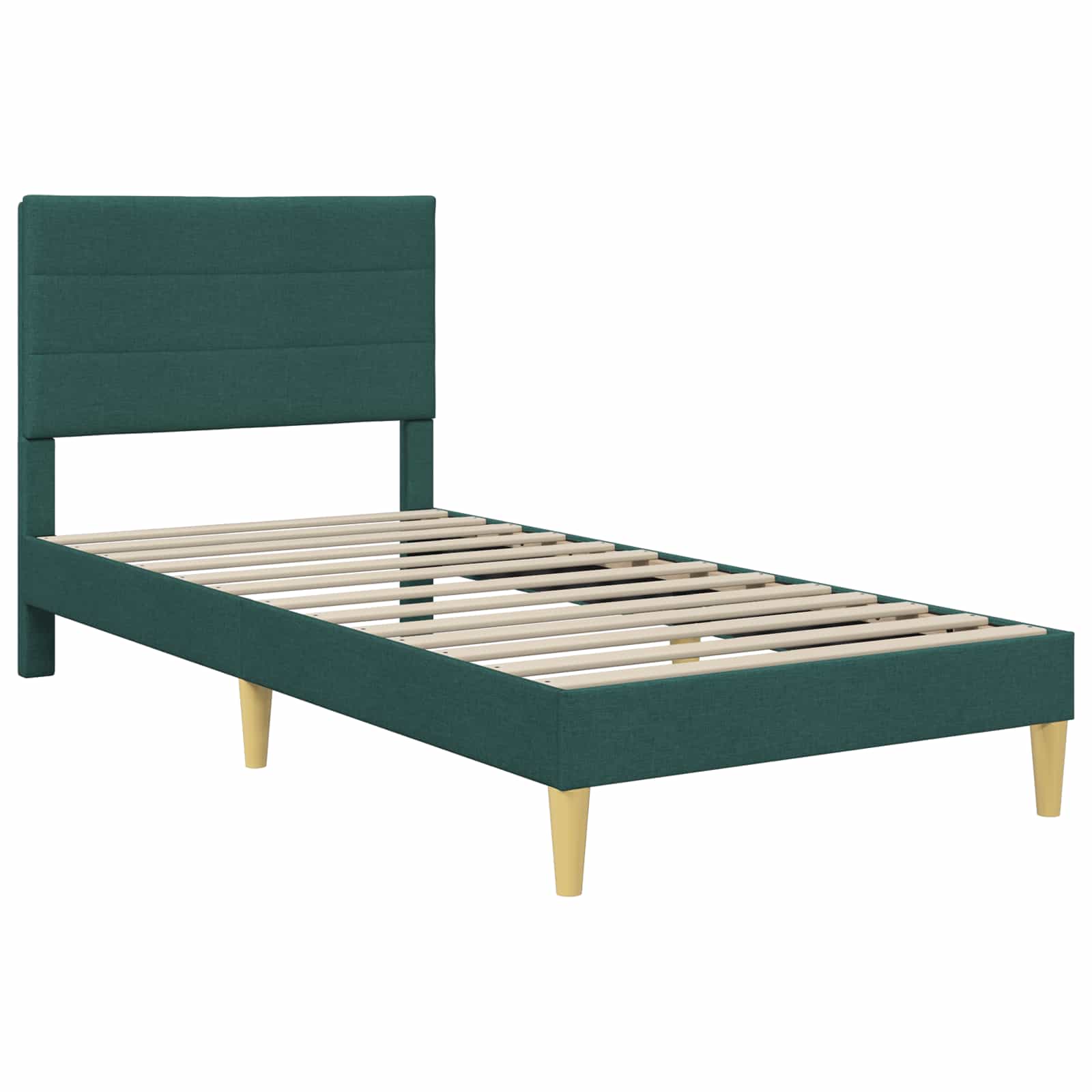 Struttura del letto Verde Scuro 90 x 200 cm Tessuto | homemem39