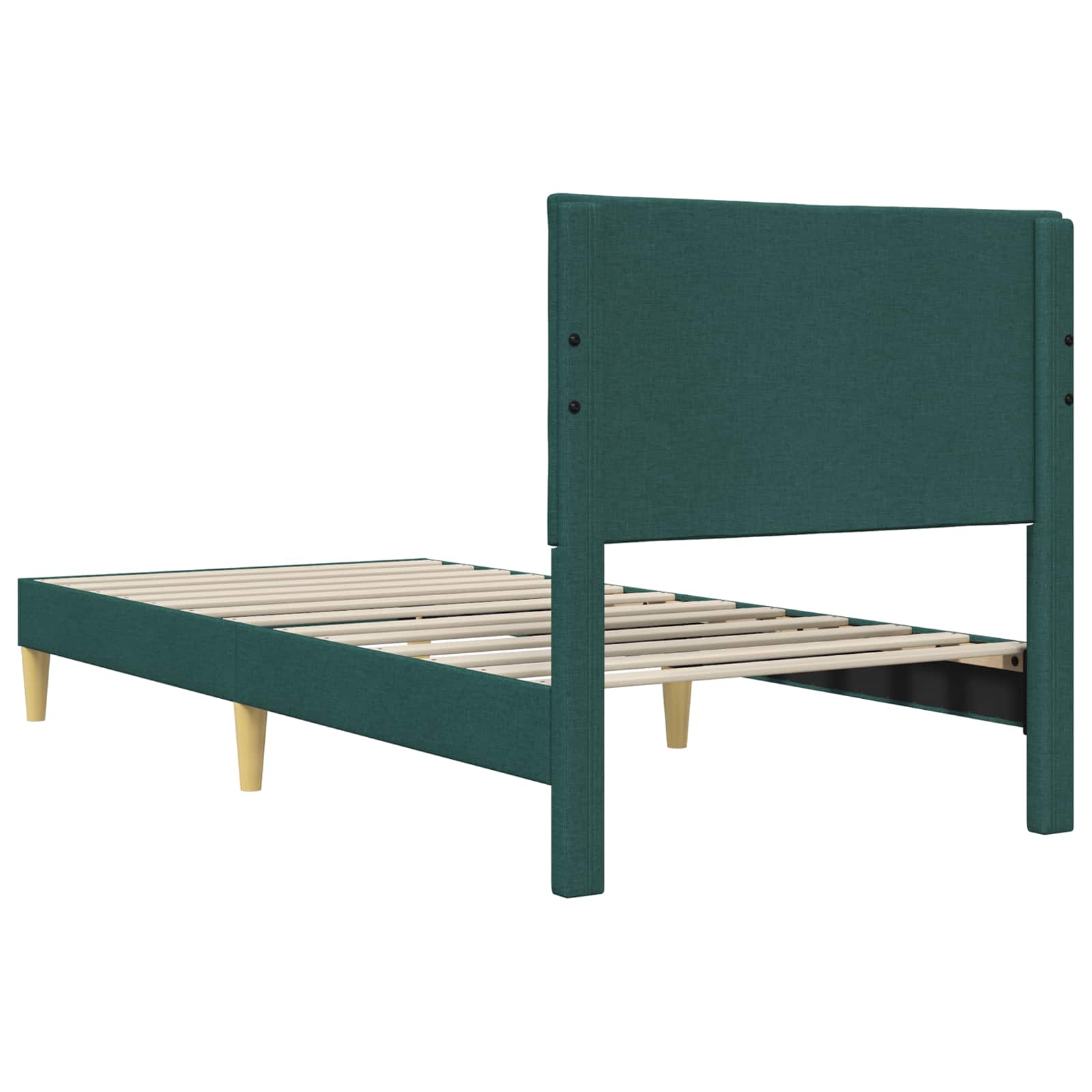 Struttura del letto Verde Scuro 90 x 200 cm Tessuto | homemem39