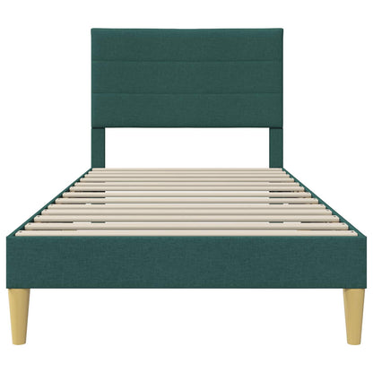 Struttura del letto Verde Scuro 90 x 200 cm Tessuto | homemem39
