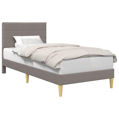 Struttura del letto con testiera Tortora 90 x 200 cm Tessuto | homemem39