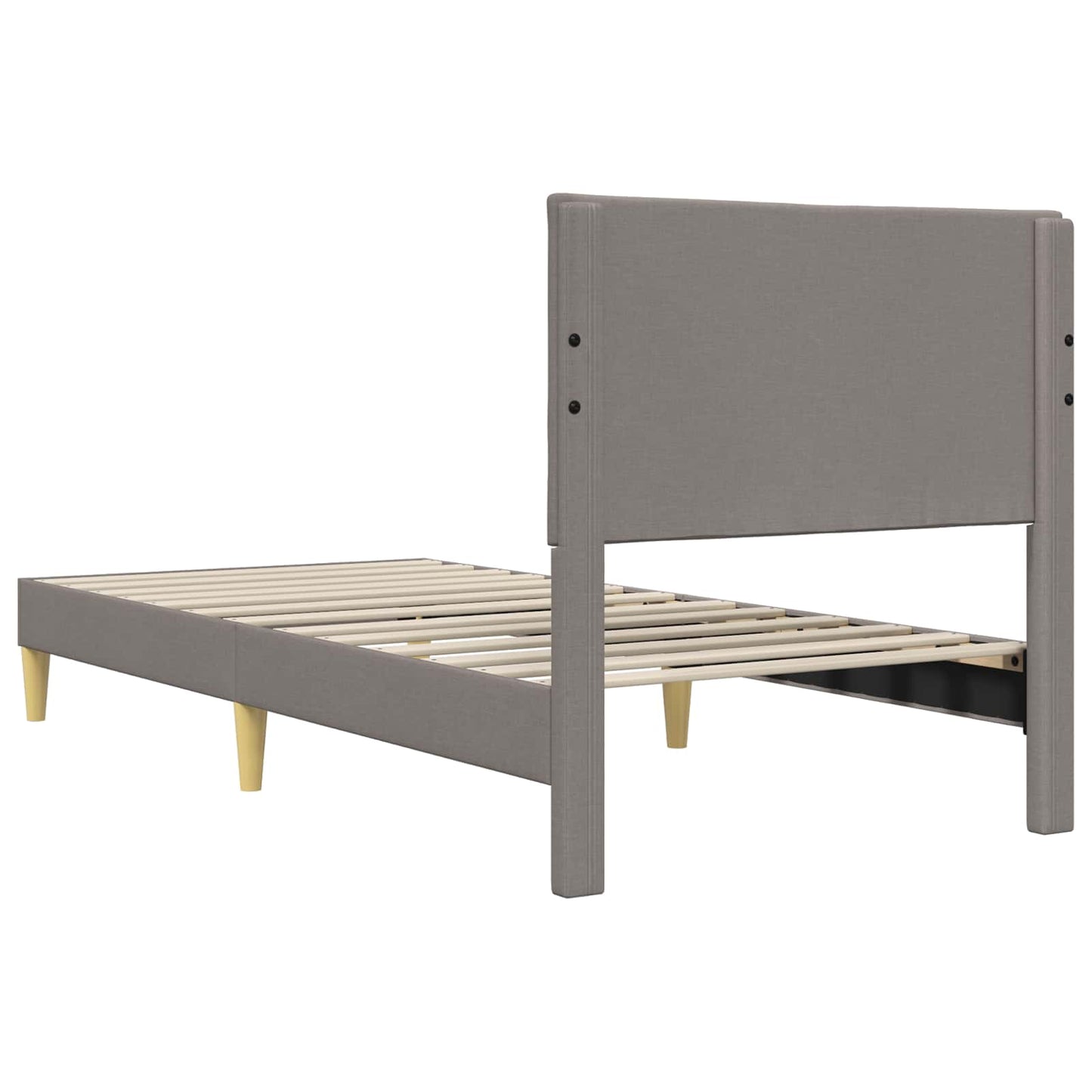 Struttura del letto con testiera Tortora 100 x 200 cm Tessuto | homemem39