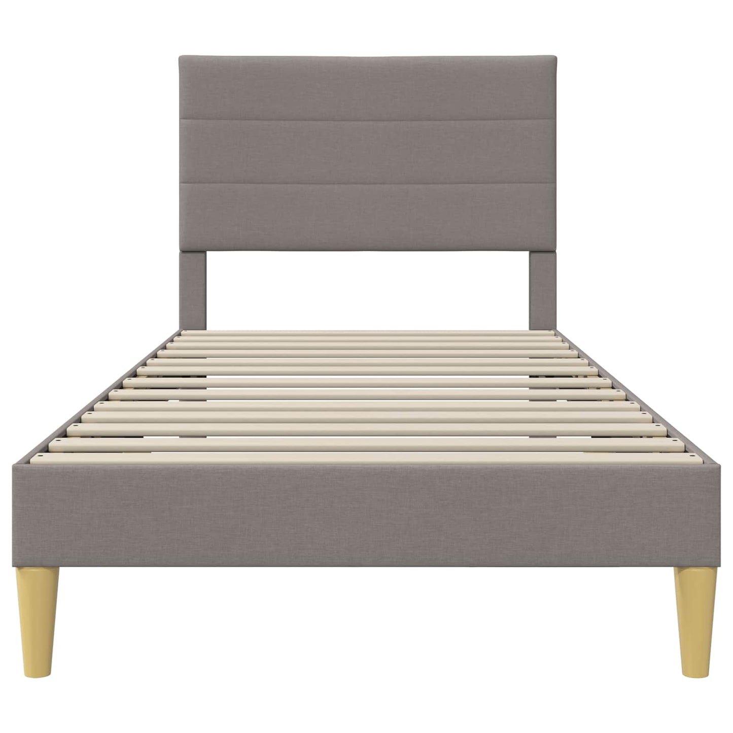 Struttura del letto con testiera Tortora 100 x 200 cm Tessuto | homemem39