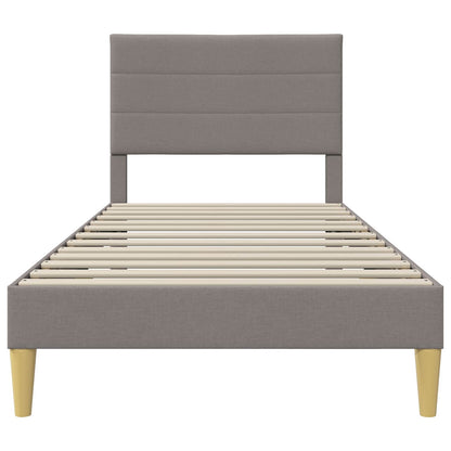 Struttura del letto con testiera Tortora 100 x 200 cm Tessuto | homemem39