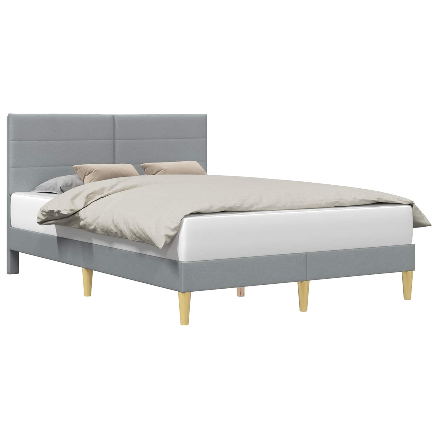 Struttura del letto Grigio Chiaro 120 x 190 cm Tessuto | homemem39