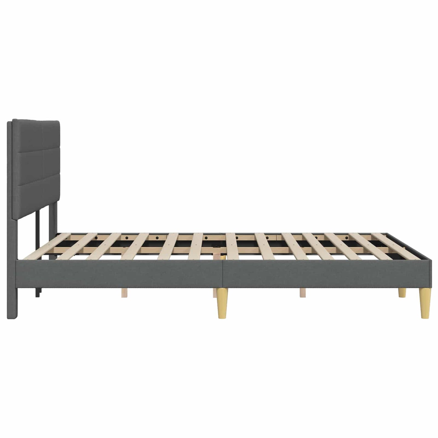 Struttura del letto Grigio Scuro 120 x 190 cm Tessuto | homemem39