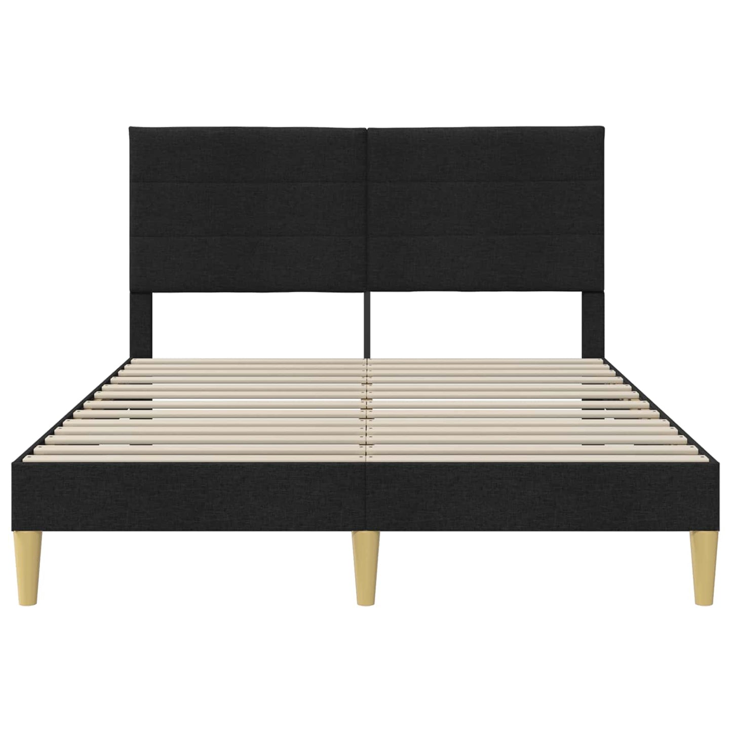 Struttura del letto con testiera Nero 120 x 200 cm Tessuto | homemem39