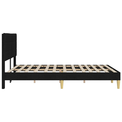 Struttura del letto con testiera Nero 120 x 200 cm Tessuto | homemem39