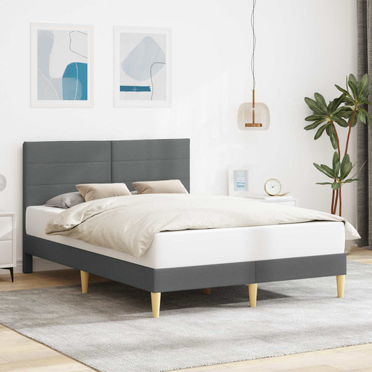 Struttura del letto Grigio Scuro 140 x 190 cm Tessuto | homemem39