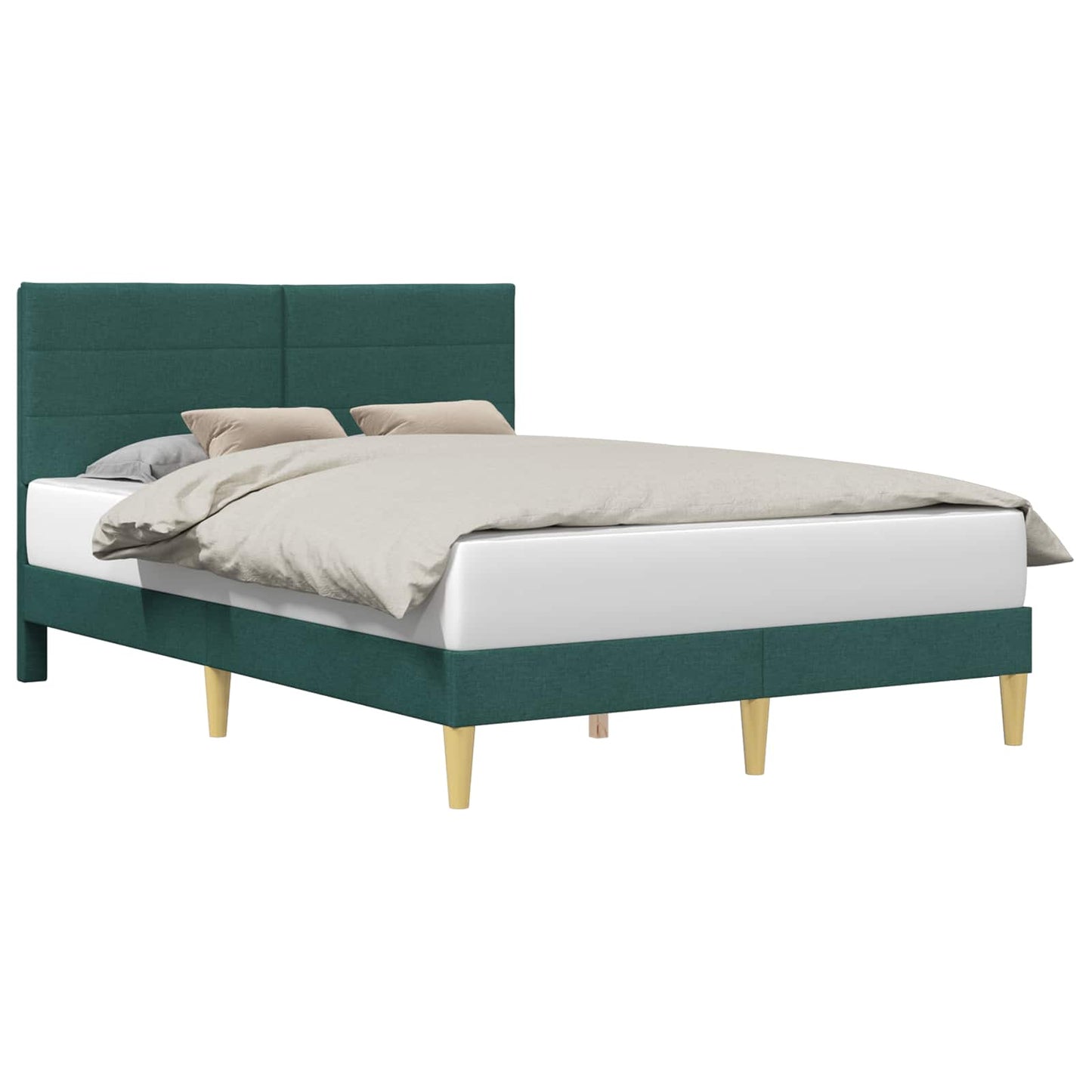 Struttura del letto Verde Scuro 140 x 190 cm Tessuto | homemem39