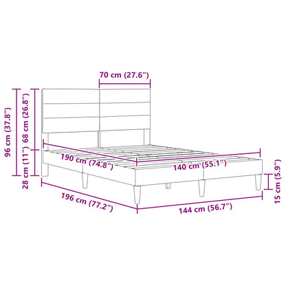 Struttura del letto Verde Scuro 140 x 190 cm Tessuto | homemem39