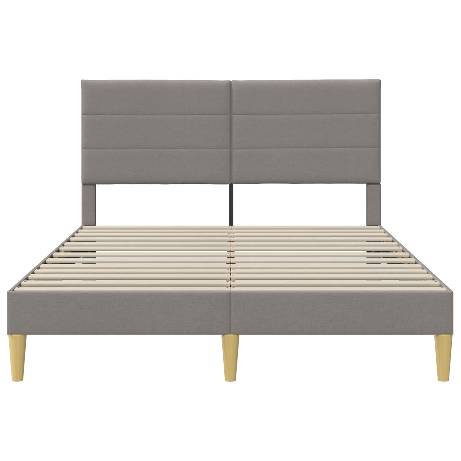 Struttura del letto con testiera Tortora 140 x 190 cm Tessuto | homemem39