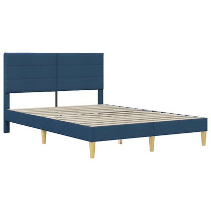 Struttura del letto con testiera Blu 140 x 200 cm Tessuto | homemem39