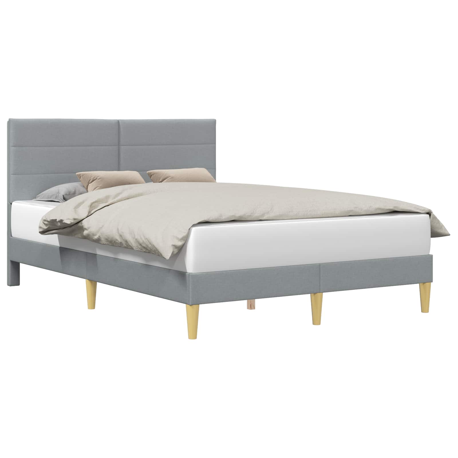 Struttura del letto Grigio Chiaro 160 x 200 cm Tessuto | homemem39