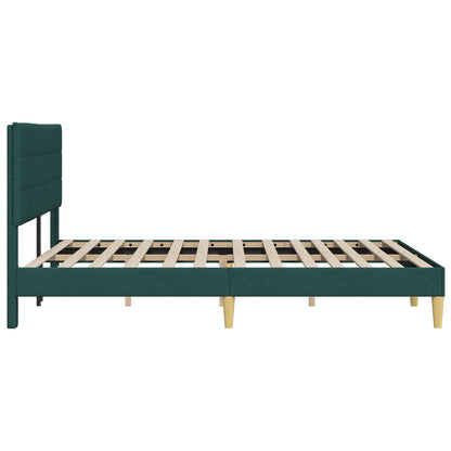 Struttura del letto Verde Scuro 160 x 200 cm Tessuto | homemem39