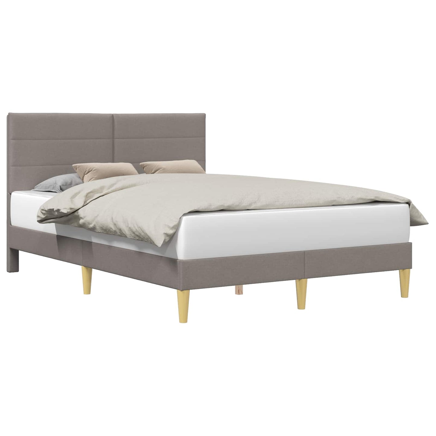 Struttura del letto con testiera Tortora 160 x 200 cm Tessuto | homemem39