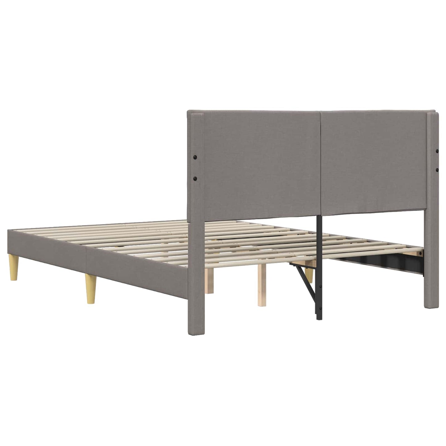 Struttura del letto con testiera Tortora 160 x 200 cm Tessuto | homemem39
