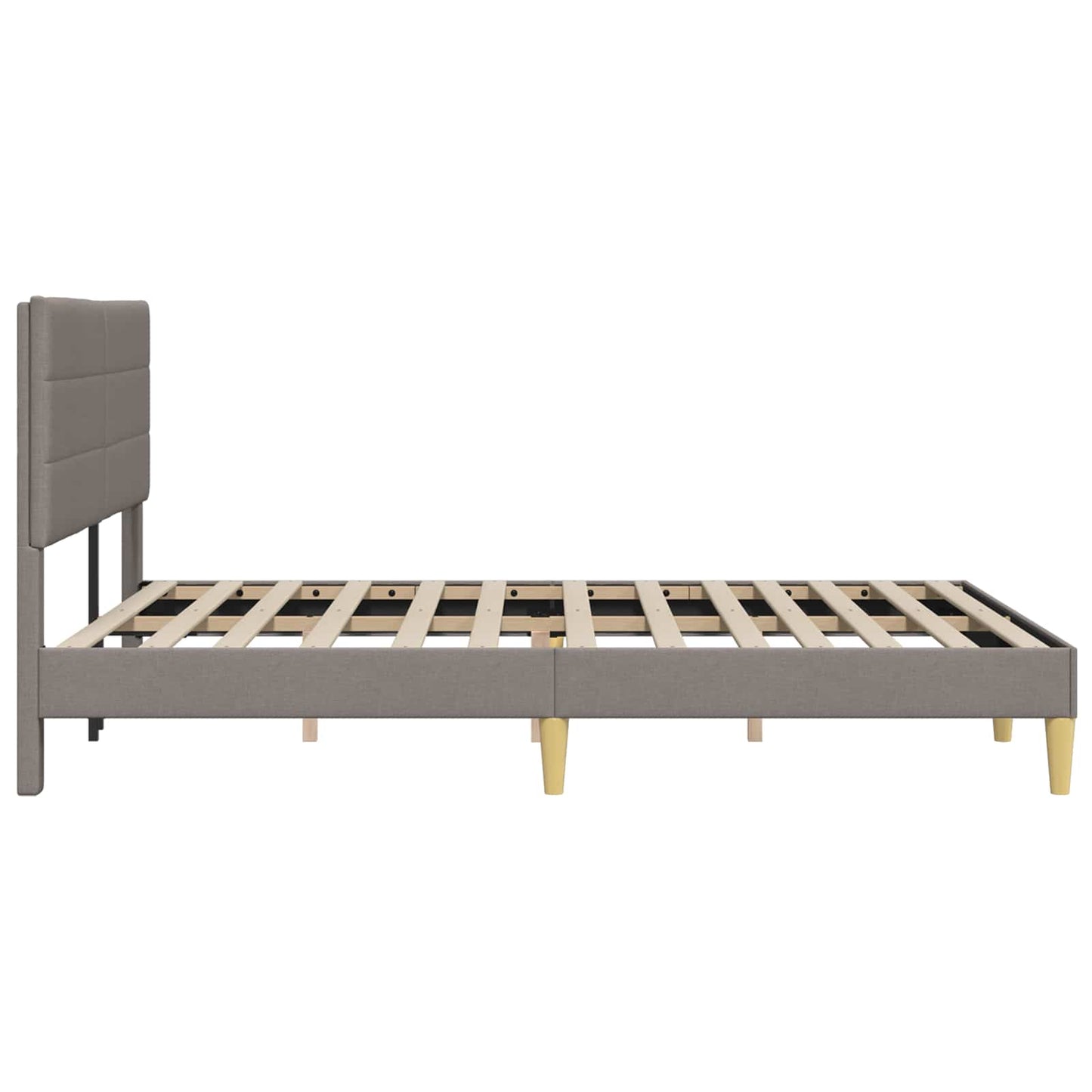 Struttura del letto con testiera Tortora 160 x 200 cm Tessuto | homemem39