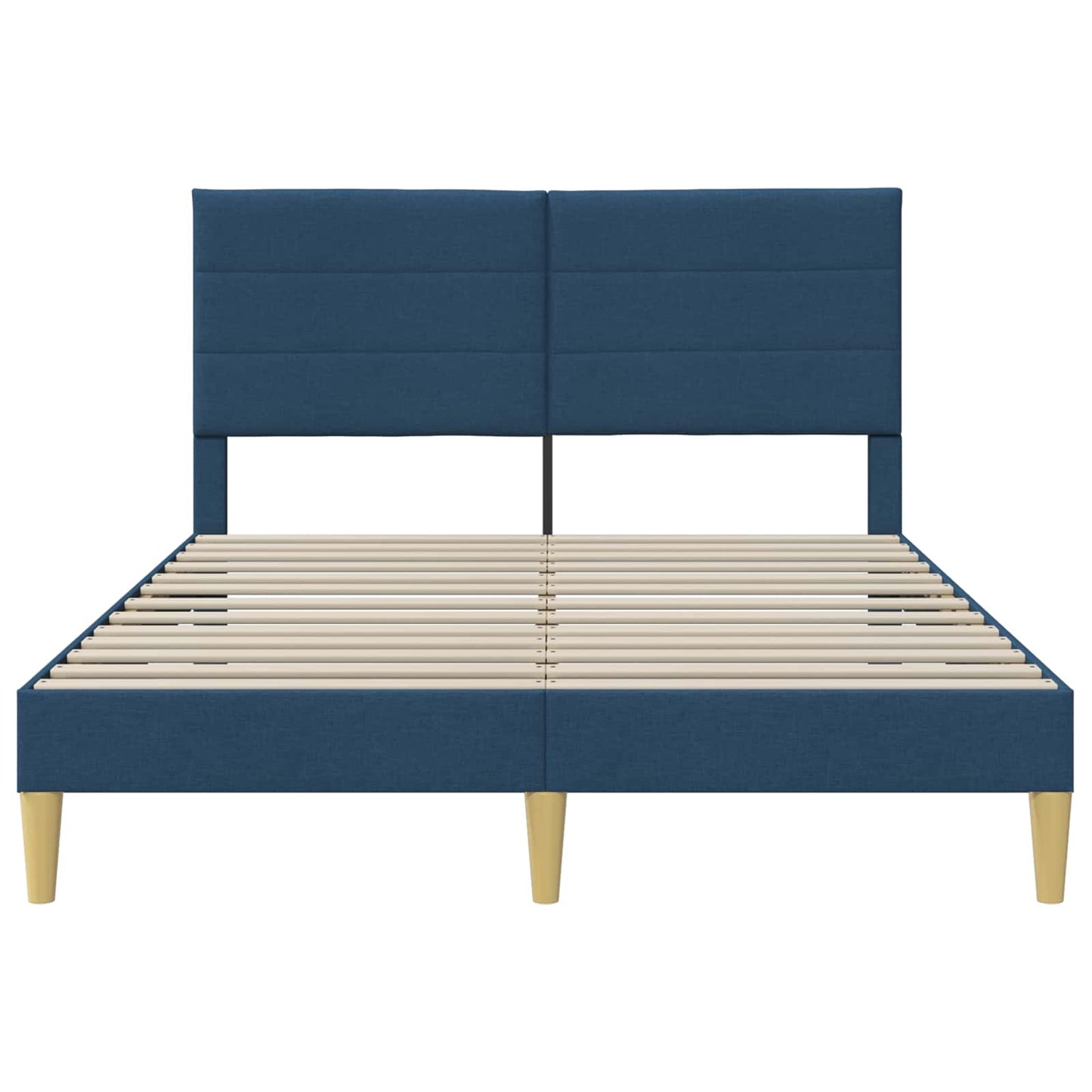 Struttura del letto con testiera Blu 160 x 200 cm Tessuto | homemem39