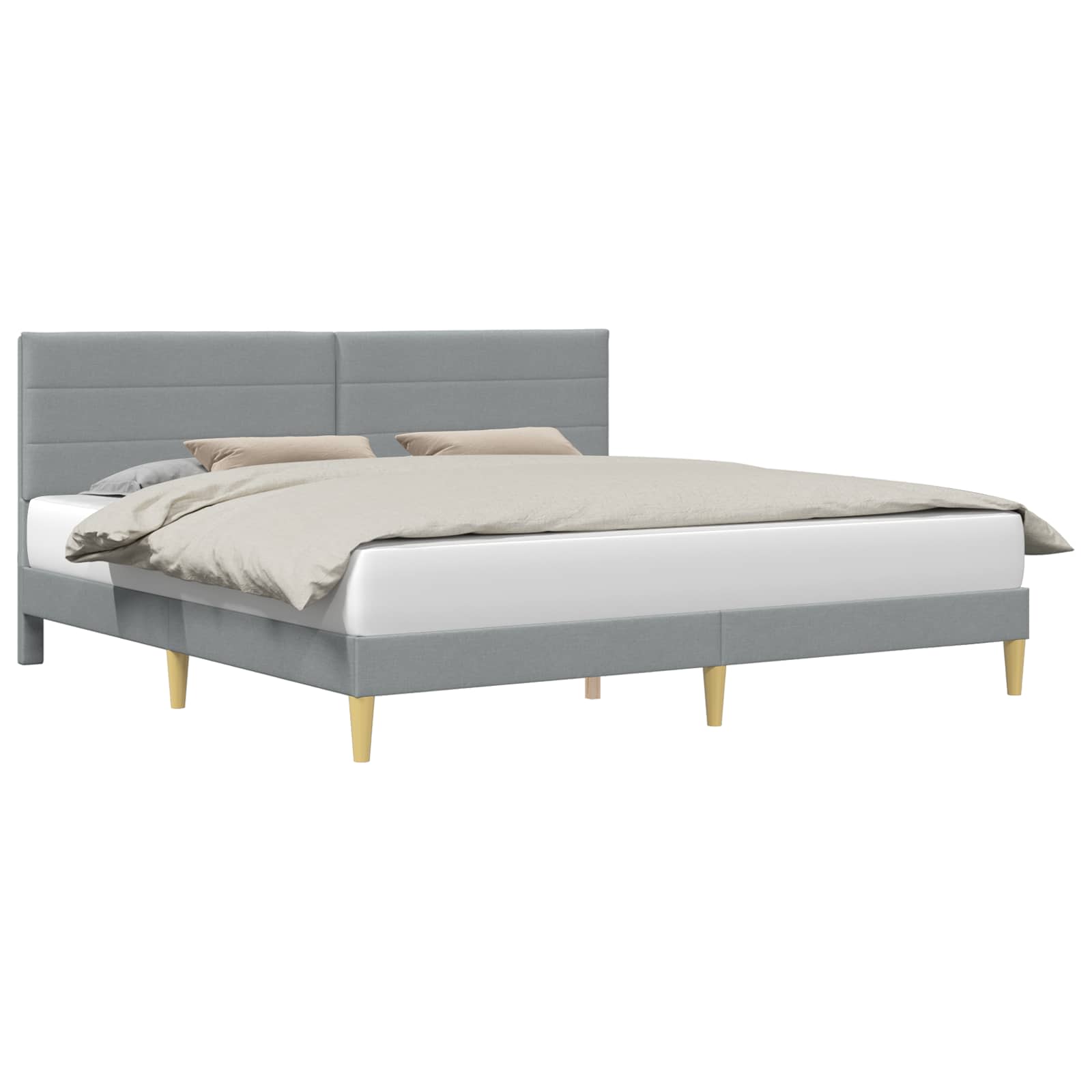 Struttura del letto Grigio Chiaro 180 x 200 cm Tessuto | homemem39