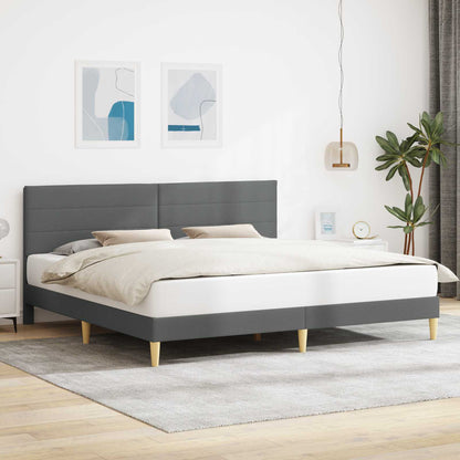 Struttura del letto Grigio Scuro 180 x 200 cm Tessuto | homemem39