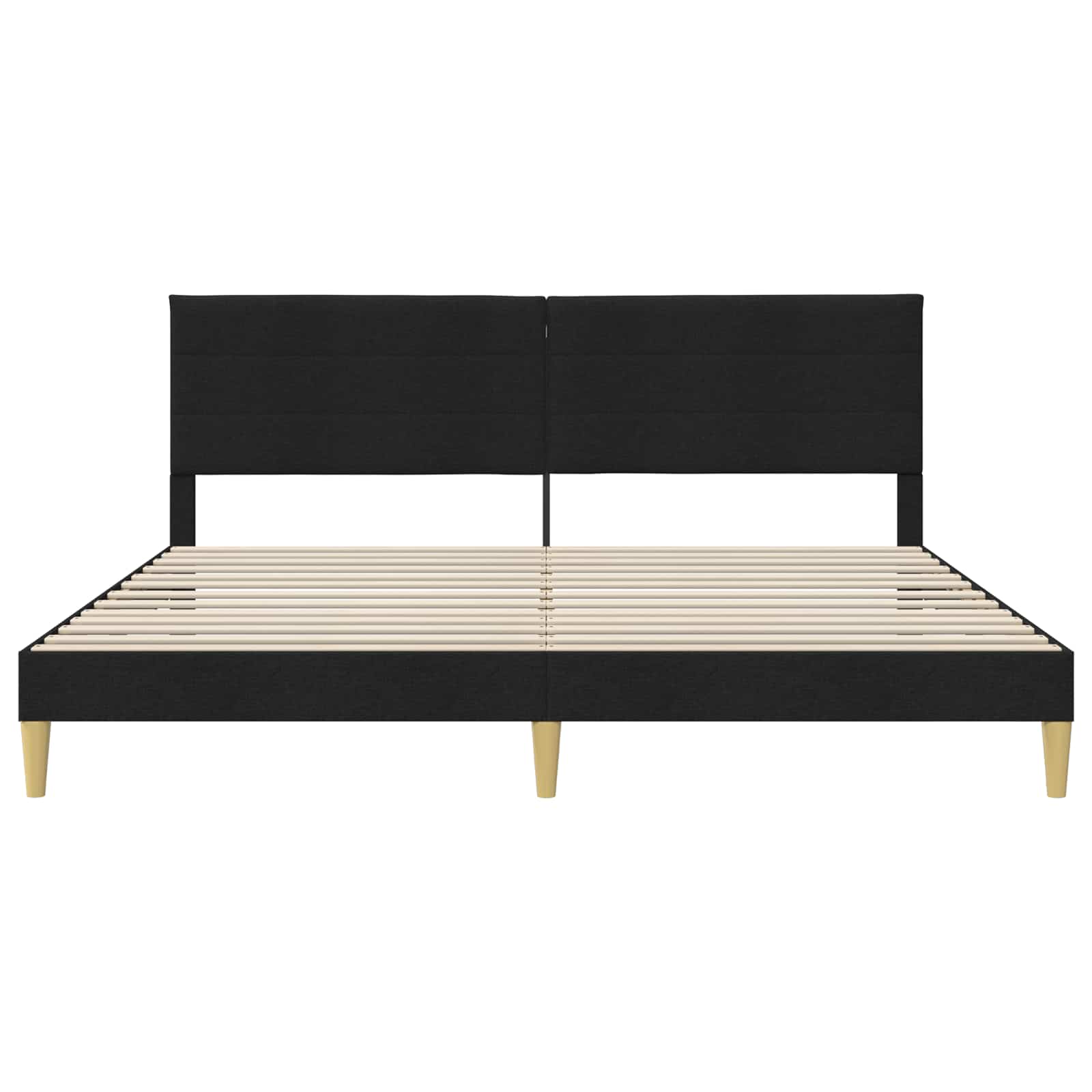 Struttura del letto con testiera Nero 180 x 200 cm Tessuto | homemem39