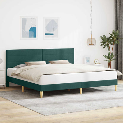 Struttura del letto Verde Scuro 180 x 200 cm Tessuto | homemem39