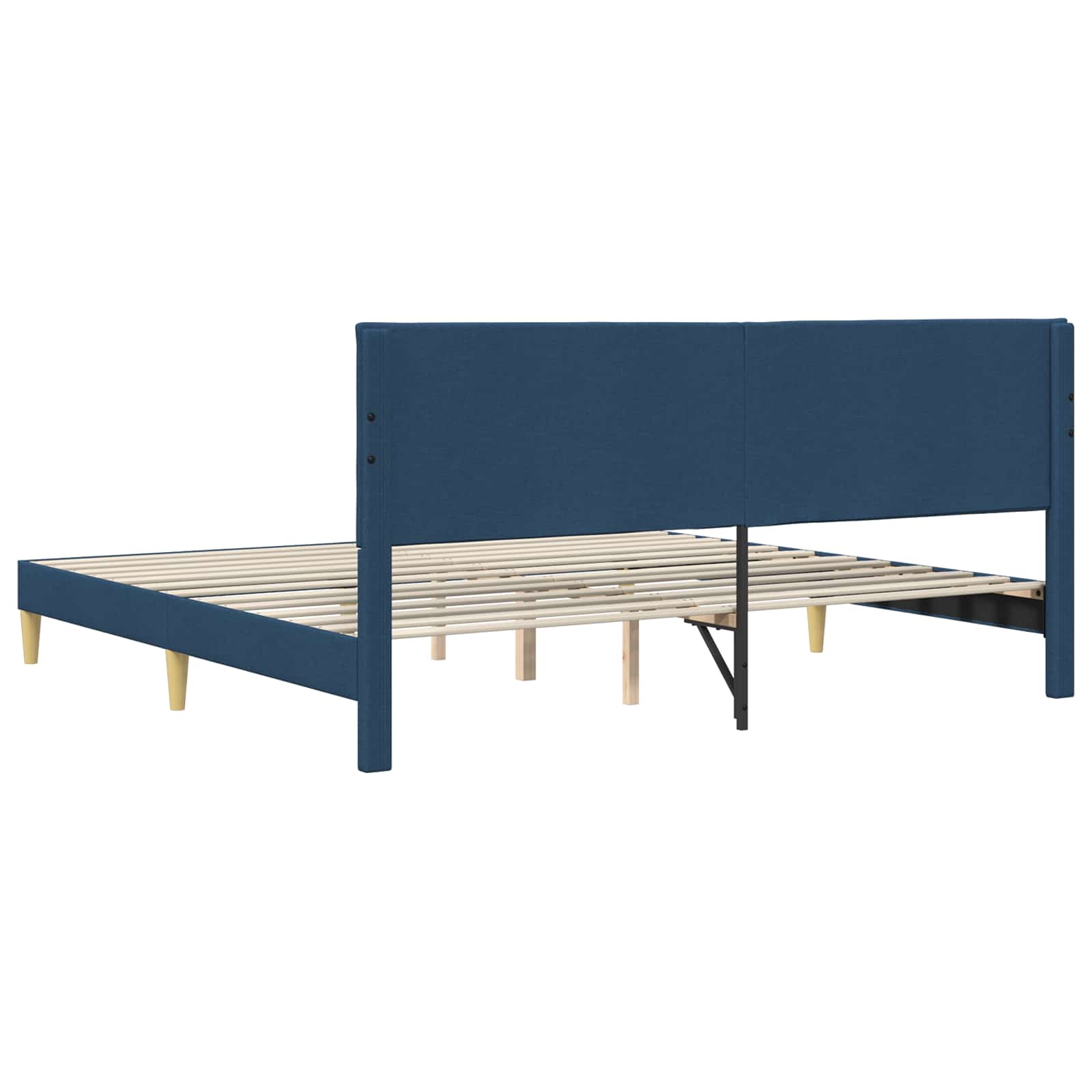 Struttura del letto con testiera Blu 180 x 200 cm Tessuto | homemem39