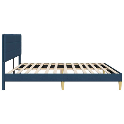 Struttura del letto con testiera Blu 180 x 200 cm Tessuto | homemem39