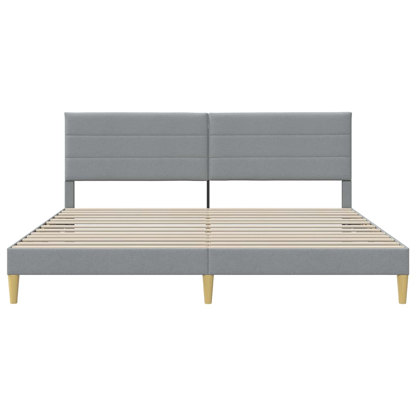 Struttura del letto Grigio Chiaro 200 x 200 cm Tessuto | homemem39