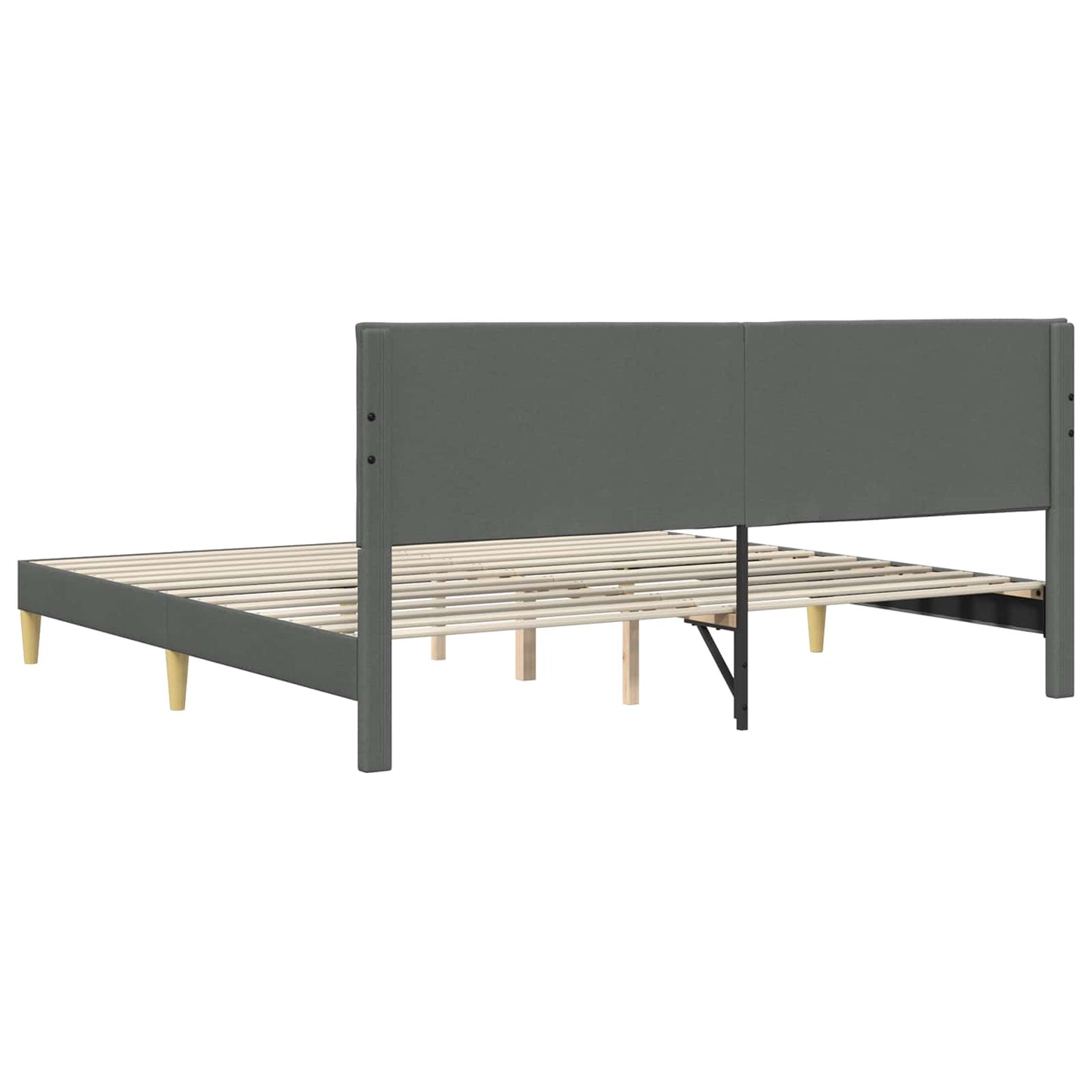 Struttura del letto Grigio Scuro 200 x 200 cm Tessuto | homemem39