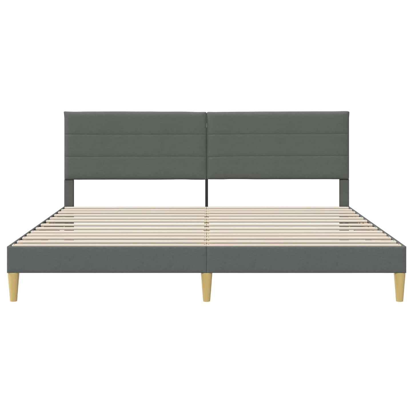 Struttura del letto Grigio Scuro 200 x 200 cm Tessuto | homemem39