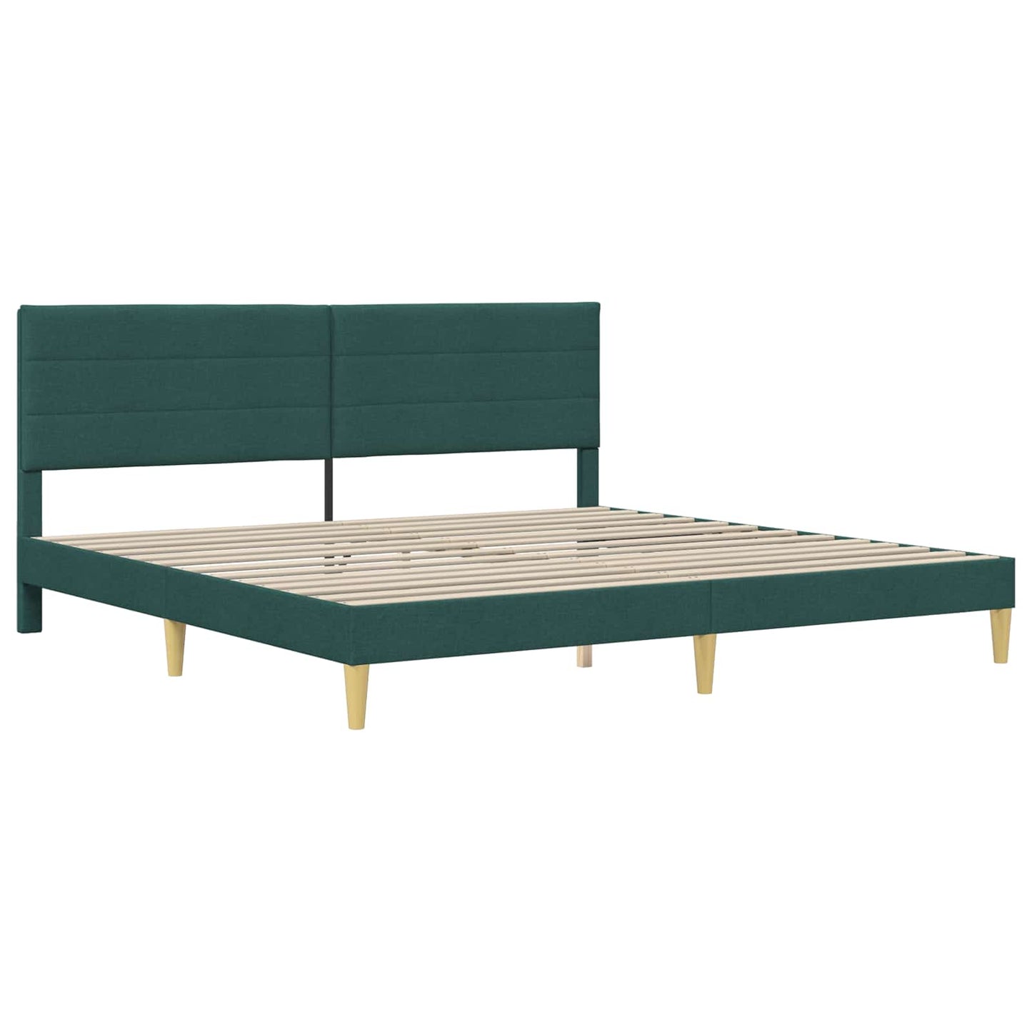 Struttura del letto Verde Scuro 200 x 200 cm Tessuto | homemem39